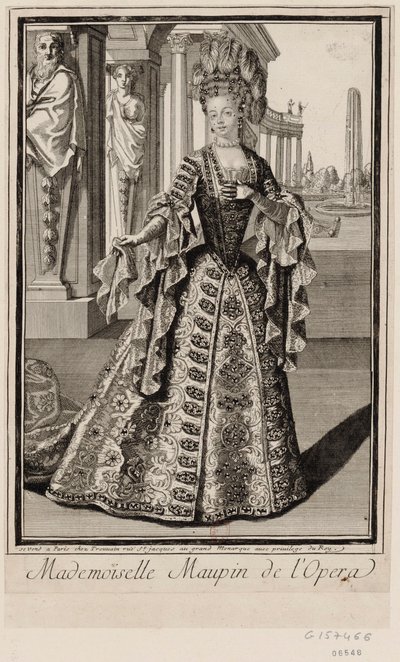 Mademoiselle Maupin in de Opéra door Unbekannter Künstler