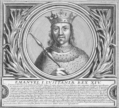 Manuel I van Portugal (litho) door Unbekannt