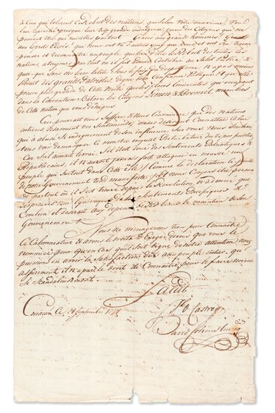 Manuscriptbrief ondertekend 
