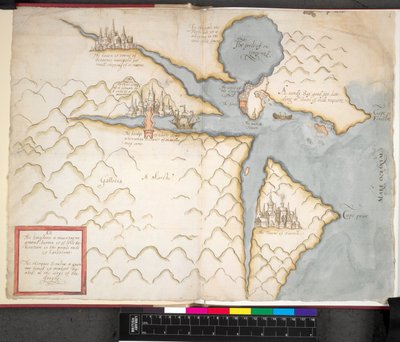 Kaart van La Coruna, c. 1589 door Unbekannter Künstler