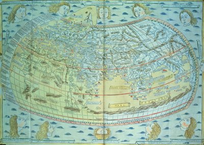 Kaart van de wereld door Unbekannter Künstler