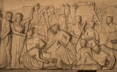Marmeren reliëf met het verhaal van de Boeren trek, Voortrekker Monument ter ere van de Boeren, hoofdstad Pretoria, Tshwane, Zuid-Afrika door Unbekannter Künstler