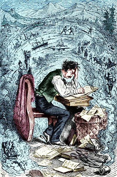 Mark Twain schrijft 