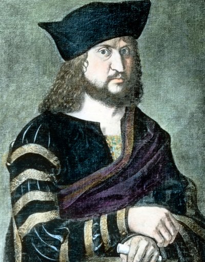 Maarten Luthers vriend en weldoener, Frederik III van Saksen door Unbekannter Künstler