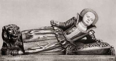 Mary van Engeland, Schotland en Ierland, van haar graf in Westminster Abbey, uit The Girl Through the Ages, gepubliceerd 1933 door Unbekannt