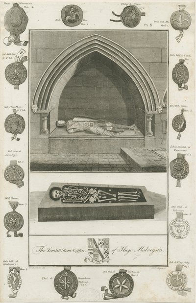 Mavesyn Ridware - Graf van Hugo Mavesyn: gravure, 1785 door Unbekannt