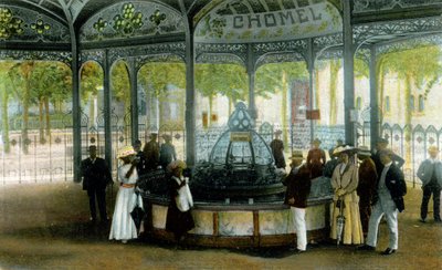 Geneeskunde. Chomel-bron in Vichy, Frankrijk. Ansichtkaart, Frankrijk, ca. 1900. door Unbekannter Künstler