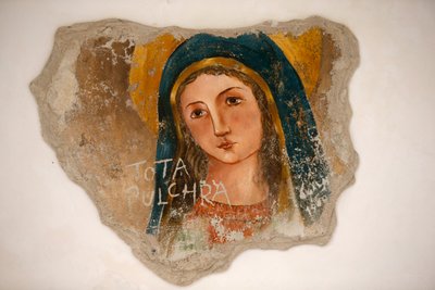 Montevergine heiligdom, Palmariggi, Italië, "Aller mooiste" Maagd Maria fresco (foto) door Unbekannt