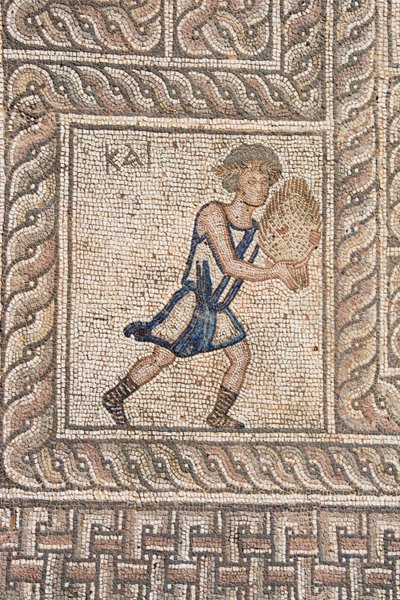Mozaïeken in de Romeinse Agora (5e eeuw na Christus), Delphi, Peloponnesos, Griekenland door Unknown