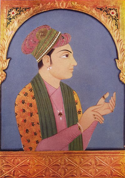 Muhammad Zafar Khan 18e eeuw ; Muhammad Zafar Khan alias Safadar Khan Babi ; zoon van Sher Khan Babi ; Junagadh ; Gujarat ; India door Unbekannter Künstler