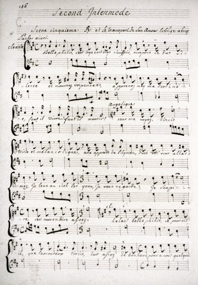 Muziekpartituur van De ingebeelde zieke door Unbekannter Künstler