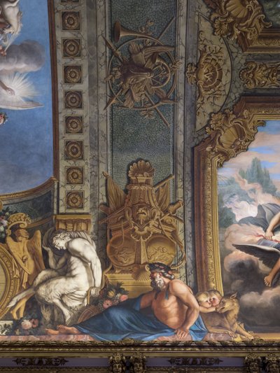 Mythologische figuren. Geschilderd decor door Francois Perrier door Unbekannt