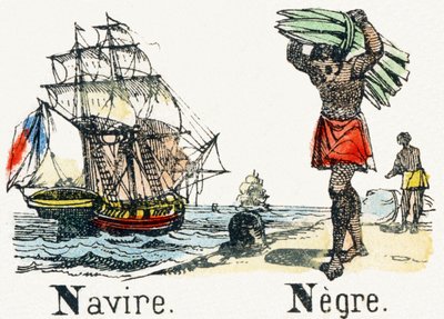 N - Navire Negre - Kindervermaak Alfabet ca. 1890 (lithografie) door Unbekannt