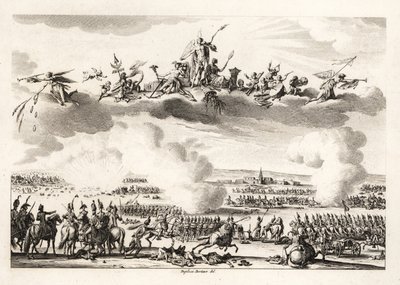Napoleon Bonaparte, Eerste Consul van de Franse Republiek, bevelvoerend over het Franse leger bij de Slag bij Marengo door Unbekannt