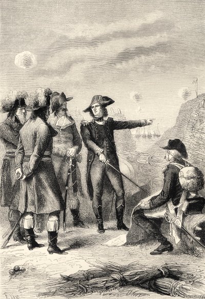 Napoleon bij het Beleg van Toulon, Frankrijk in 1793 door Unbekannter Künstler