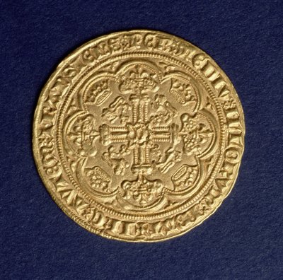Edelman van Edward III (1312-77) keerzijde met kruispatroon, Calais munt, geïntroduceerd 1344 door Unbekannt