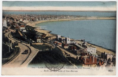 Normandië, Seine Maritime (76), Sainte-Adresse (Sainte Adresse): algemeen uitzicht op het resort van Nice Havrais (Nice-Havrais) - Ansichtkaart gedateerd 1931 door William M. Timlin