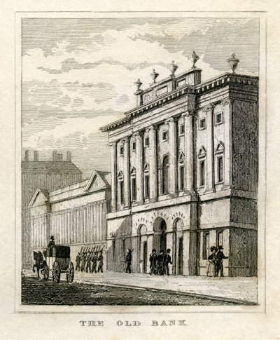 Oude voorkant van de Bank of England vóór 1835 door Unbekannt