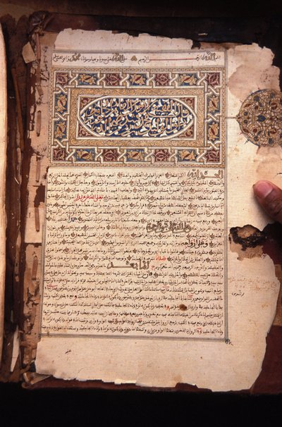Oude koranische manuscripten, Chinguetti, Mauritanië door Unbekannt