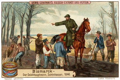 Otto von Bismarck als dijkmeester in 1846 door Unbekannter Künstler