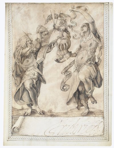 Pagina uit het Album Amicorum van Philipp Hainhofer, 1596-1633 door Unbekannt