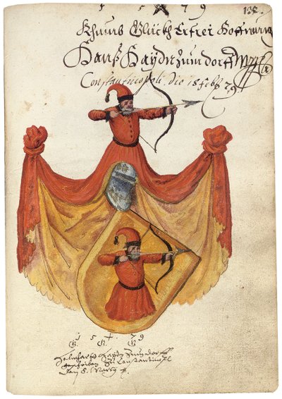 Pagina uit het Album Amicorum van Salomon Schweigger von Sulz door Unbekannt