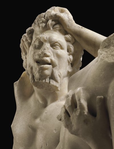 Pan en Hermafrodiet, ca. 1e eeuw n.Chr. door Unbekannt