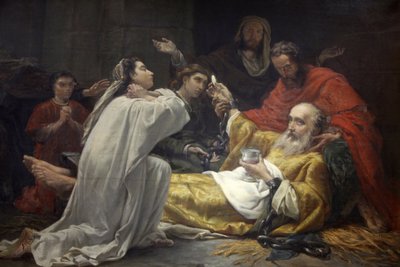 Schilderij in Saint-Francois-Xavier kerk: Dood van Saint-Francois-Xavier, Parijs, Frankrijk door Unbekannt