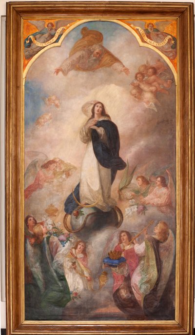 Parochiekerk (Sint-Juliaankerk). Interieur. Schilderij. Onbevlekte ontvangenis door Unbekannter Künstler