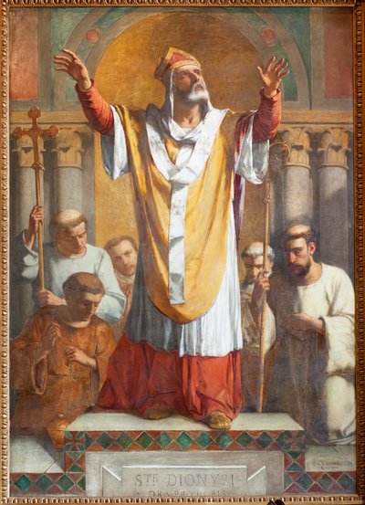 Parochiekerk Sint-Dionysius van Lede. Interieur. Zuidbeuk. Het altaar. Sint-Denis. Gesigneerd en gedateerd 1854 Théodore-Joseph Canneel. door Unbekannter Künstler
