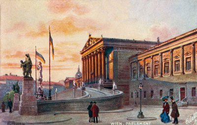 Parlementsgebouw Wenen, eind 19e/begin 20e eeuw door Unbekannter Künstler