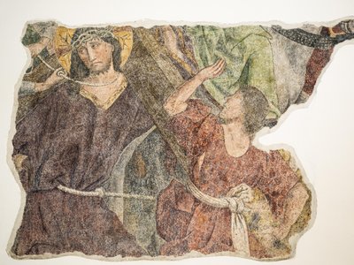 Passie van Christus, fresco in de kathedraal van Graz, Graz, Stiermarken, Oostenrijk, Europa door Unbekannter Künstler
