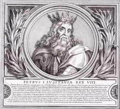Pedro I van Portugal (litho) door Unbekannt