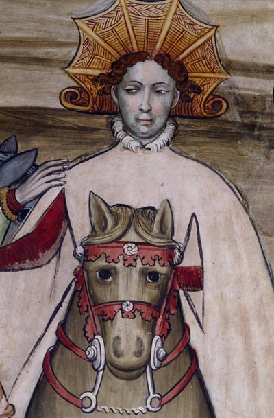 Persoon te paard (detail) door Benjamin Baud