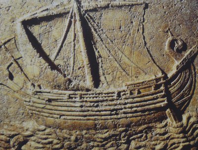 Foenicisch koopvaardijschip, ca. 1e eeuw na Christus door Unbekannt