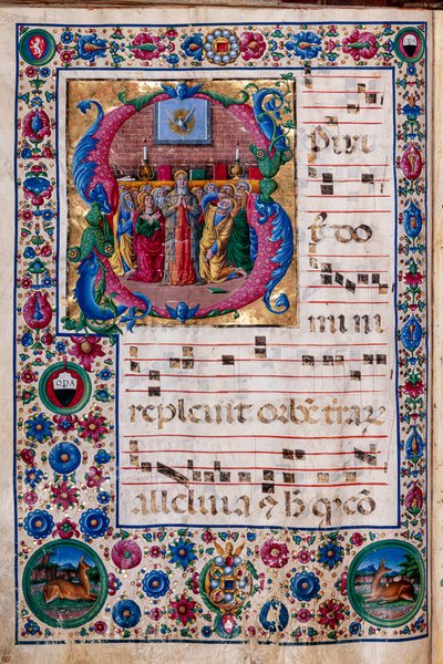 Piccolomini-bibliotheek: koorboek, cod. 23.8, ff. 100v met 