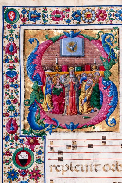Piccolomini Bibliotheek: koorboek, cod. 23.8, ff. 100v met 