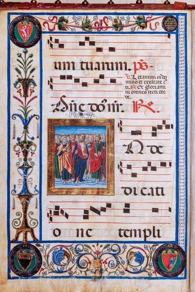 Piccolomini Bibliotheek: koorboek, cod. 26.R, ff. 29v met 