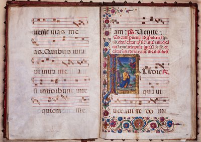 Piccolomini-bibliotheek: koorboek, cod. 7.G, ff. 40v-41r met 