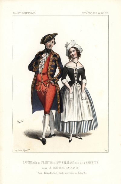Pierre-Cheri Lafont in de rol van Frontin en Madame Bressant of Augustine Dupont als Marinette in Theophile Gautier