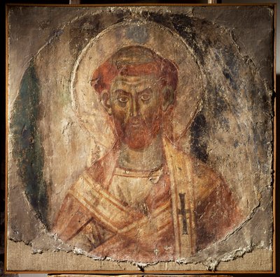 Paus Anacletus (of Cletus) (fresco, 5e eeuw) door Unbekannter Künstler