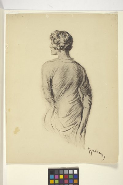 Portret van een vrouw door Unbekannter Künstler