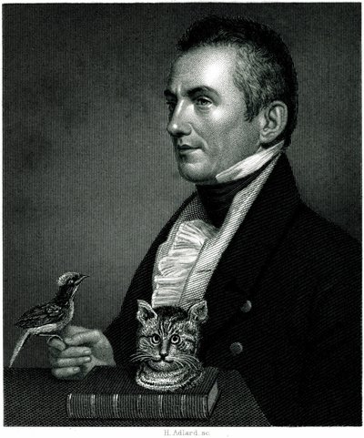 Portret van Charles Waterton (1782 - 1865), Engelse natuuronderzoeker reiziger op een 19e-eeuwse gravure. door Unbekannter Künstler