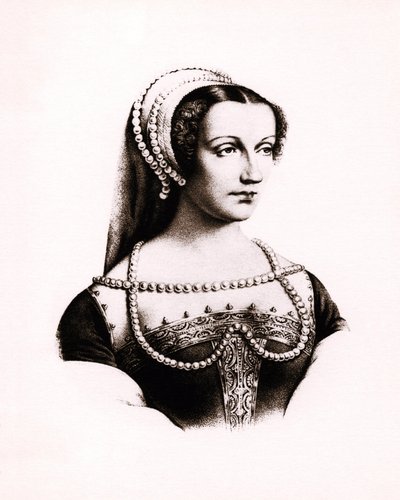 Portret van Claude de France (1490-1524) Koningin van Frankrijk, gravure, sd. door Unbekannter Künstler