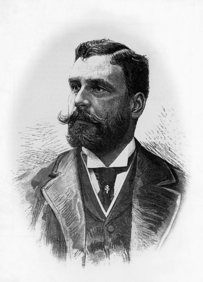 Portret van Gerolamo Rovetta, Italiaanse schrijver en toneelschrijver, gravure door William M. Timlin