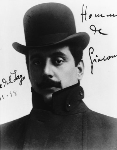Portret van Giacomo Puccini door Unbekannt