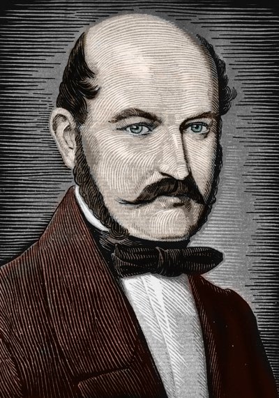 Portret van Ignace Philippe Semmelweis, late 19e eeuw door Unbekannter Künstler
