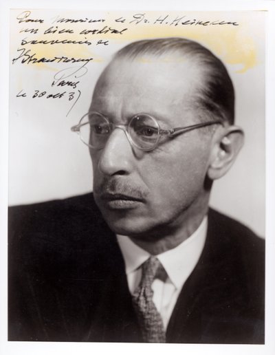 Portret van Igor Stravinsky door Unbekannt