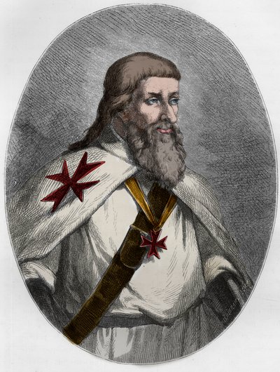 Portret van Jacques de Molay door Unbekannt