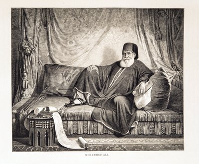 Portret van Mehemet Ali (1769-1849) Vicekoning van Egypte Illustratie uit de Atlas van Egypte door Unknown